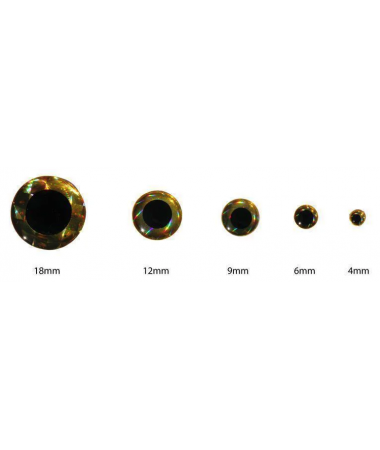 FTS 3D Fish Eye - Color Gold - 9 mm